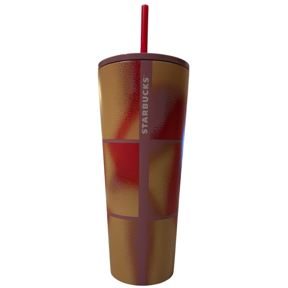 Starbucks Gold and Red Tumbler